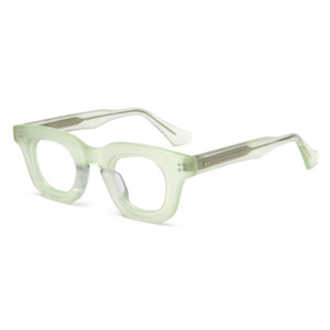Monture <span class=keywords><strong>de</strong></span> lunettes en acétate tendance unisexe, style vintage rond, pour hommes et femmes, montures optiques, lunettes optiques - Product Image 3