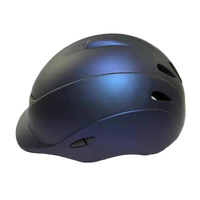 Casque de sécurité équestre noir semi-couvert de haute qualité HBC pour chevaux, conforme aux normes équestres