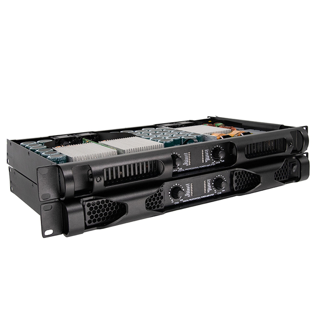 1200 Watt Stereo 2 Channel Bass Amp Receiver Professional Subwoofer Digital 1u Class D Power Amplifier