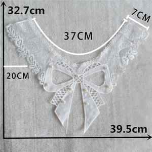 Adorno de encaje <span class=keywords><strong>con</strong></span> lazo de perla, cuello en V, bordado decorativo, moda DIY, costura, vestido Cheongsam, disfraz de actuación, accesorios de ropa - Product Image 1