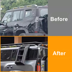 Escalera Lateral de Aleación de Aluminio JOESHIER en Negro y Plata para Land Rover Defender 2020+ 90 110, Alta Calidad, Capacidad de Carga Superior a 100 kg - Product Image 2