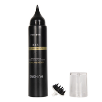 Tube de massage personnalisé en plastique noir de 40 ml, vide, pour réinitialisation du cuir chevelu, emballage cosmétique avec finition brillante et couvercle à vis, pour usage sur les lèvres