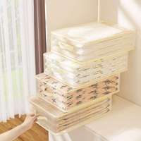 Sac de rangement transparent pour literie, organisateur de draps, boîte de rangement sous le lit pour chambre à coucher et armoire