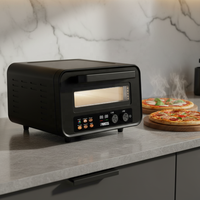 Four à pizza électrique intelligent Anbolife, écran tactile numérique, certifié ETL, friteuse à air chaud carrée, four à vapeur pour la maison