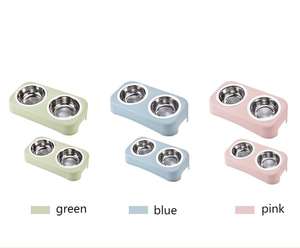 Mangkuk anjing kucing peliharaan dapat dicuci desainer grosir mangkuk tinggi PP + baja tahan karat mangkuk air makanan anjing kualitas tinggi dapat dilepas - Product Image 2