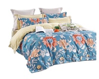Ensembles de Couvre-Lits d'Été en Coton Imprimé 7 Pièces - Collection Personnalisée de Couette et Taies d'Oreiller