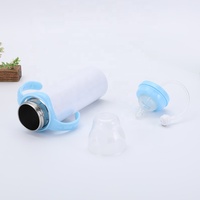 Biberon en acier inoxydable à double paroi DIY blanc blanc sublimation 8oz 240ml bébé bambin Sippy Cup pour sublimation
