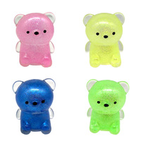 Jouet anti-stress en caoutchouc en forme d'ours en peluche, best-seller transfrontalier, balle à billes, gadget de décompression pour enfants, vente en gros d'usine
