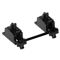 DUROCK Nero V2 Stabilisateurs mécaniques pleine taille à visser, montage sur PCB, USB/PS/2, rétroéclairage LED RGB, programmables, câbles noirs