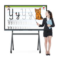 4K Android/Window OPS Lcd Led Interactive Board 55 65 75 86 100 110 Inch Grand Écran Plat Interactif Avec Haut-parleurs