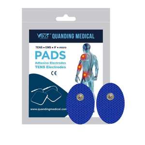 Électrodes auto-adhésives de remplacement réutilisables en tissu non tissé pour appareil <span class=keywords><strong>TENS</strong></span>/EMS, vente en gros - Product Image 2
