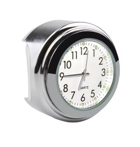 Universel 7/8 "Étanche Chrome Moto Vélo <span class=keywords><strong>Guidon</strong></span> Mont Quartz Horloge <span class=keywords><strong>Montre</strong></span> En Aluminium Lumineux Horloge Moto Noir Accessoire - Product Image 5