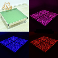 Plancher de scène rond de luxe avec éclairage à filament de verre pour scène de danse, scène de mariage, décoration pour allée, célébration, événement