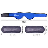 Masque de compression réglable en néoprène pour le visage, pour la douleur au menton et la thérapie post-chirurgie dentaire (JME), compresse froide ou chaude, bleu