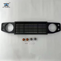 Meilleures ventes en gros : Accessoires 4x4 Jimny 18-26, Grille avant de pare-chocs centrale en ABS peint avec feux LED