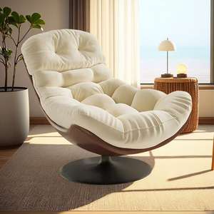 Döner Koltuk Lüks Kanatlı İskandinav Mobilya Modern Otel Ofis Koltuğu Deri Ev Kadife Oturma Odası Vurgu Koltuğu Dinlenme Koltuğu - Product Image 3
