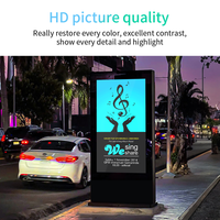 Pantalla Digital Publicitaria para Exteriores de 55 Pulgadas, con Soporte de Piso Personalizado, Tótem Capacitivo para Exteriores, Pantalla LCD Impermeable IP65