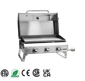 Grill Factory Commercial Portable Gas Cooker Grill Plancha Outdoor BBQ Gas Grill