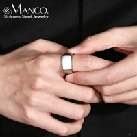 EManco Stilvoller Breiter Blanko-Ring Personalisierter Vintage Natürlicher Polierter Ring