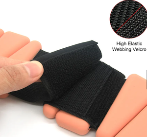 Bracelets de cheville lestés en silicone et acier, forme triangulaire réglable, personnalisables, marque Duolite, 2 lb, produit de fitness et de sport - Product Image 4