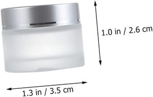 Luxury Skincare Body Packaging Empty Cosmetic Glass Cream Jars 5ml-60ml <b>White</b> Frosted Customized Golden Screw <b>Cap</b> - Product Image 4