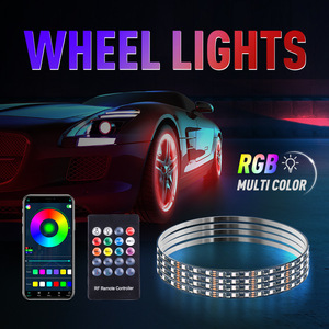 Luces LED para Ruedas de Coche, Flujo Colorido de Siete Colores, Iluminación <span class=keywords><strong>Modificada</strong></span> Todoterreno, 12V 30W, Garantía de 12 Meses - Product Image 3