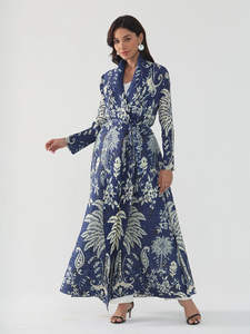 Femmes 2025 Abaya Miyake Toga plissé Trench Coat respirant Polyester vêtements islamiques en gros robe musulmane - Product Image 5