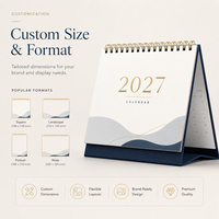 Calendrier de bureau personnalisé en gros avec impression de logo, calendrier mensuel 365 jours, planificateur quotidien 2027