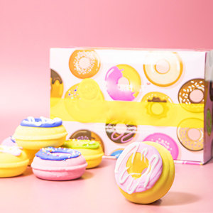 Série Donut : Ensemble de Boules de Bain Effervescentes au Sel Marin 100g (Lot de 2/4) pour le Commerce International - Product Image 2