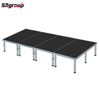 Escenario Portátil Modular Desmontable de Aluminio con Patas de Altura Ajustable y Capacidad de Carga de 500 kg para Eventos Corporativos