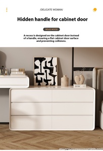 طاولة تزيين صلبة فاخرة وخفيفة لغرفة النوم تصميم إنستغرام مع دلو مكتب مكياج مكياج متكامل - Product Image 5