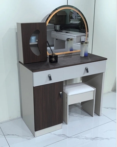 Muebles de Dormitorio Modernos y Sencillos, Mesa de Maquillaje con Espejo con Luz LED y Múltiples Cajones de Almacenamiento - Product Image 3