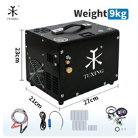 Compresseur d'air PCP TUXING 220V avec transformateur 12V intégré pour bouteille de gaz, ventilateur de refroidissement pour paintball, usage domestique et automobile