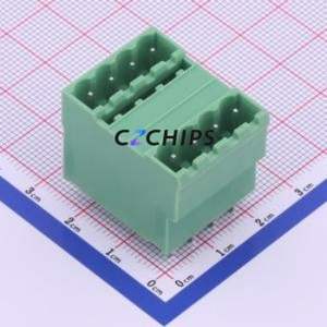 KF2EDGVH-5.0-2*4P Plug-in Terminal Block Through hole,P=5mm Connector Board-to-Board / Socket - Closed 2x4P 5mm Green - Product Image 1