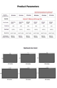 55 pouces <span class=keywords><strong>prix</strong></span> usine 65 75 <span class=keywords><strong>85</strong></span> 98 118 pouces écran tactile, carte intelligente LCD multilingue, carte interactive - Product Image 4