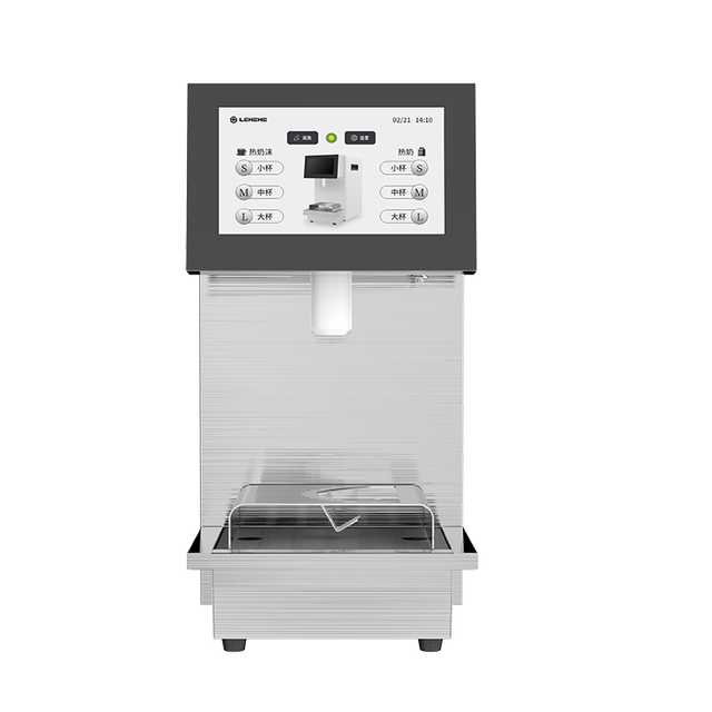 LEHEHE Professional Fully Automatic Electric Stainless Steel Hot Milk Frother Machine 2250W 7 Inch Display Commercial Use