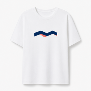 Camiseta de Manga Corta con Cuello Redondo y Logotipo Personalizado, con Estampado Original en el Centro con Cinta Plegada - Product Image 1