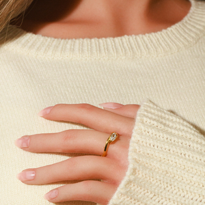 Anillo YF5111 <span class=keywords><strong>de</strong></span> Moda para San Valentín, Minimalista, Impermeable, Chapado en Oro <span class=keywords><strong>de</strong></span> 18k PVD, Acero Inoxidable, con Zirconia en Forma <span class=keywords><strong>de</strong></span> Ojo <span class=keywords><strong>de</strong></span> Caballo Relámpago - Product Image 6