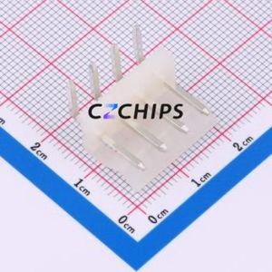 5.08-4AWT Wire-to-Board Pin Header Bent Lead Through Hole,P=5.08mm Connector 1x4P 5.08mm Right Angle Insert 4P - Product Image 1