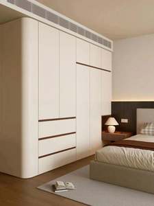 Muebles de dormitorio de madera de doble color Diseño de armario Combinación de colores laminados - Product Image 5