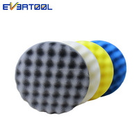 EVERTOOL Tampon de polissage pour voiture en mousse de 6 pouces, conception alvéolée, fabrication allemande, pour le polissage et le lustrage, compatible OEM, avec tampon inclus