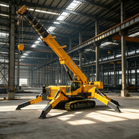 Grue araignée RST L-734 de 12 tonnes, robuste, diesel, hydraulique, télescopique, sur chenilles, portée de levage de 22 m pour projets industriels et chantiers navals
