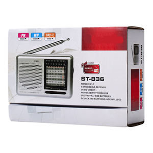 <span class=keywords><strong>Radio</strong></span> portátil pequeña de alta sensibilidad FM/AM/SW de 3 bandas Con altavoz incorporado Conector para auriculares Antena de metal Uso de emergencia - Product Image 6