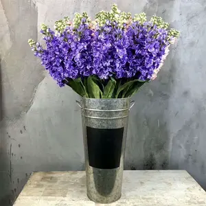Flores artificiais grandes, flores artificiais da hiacinth violeta para o outono, decoração de casamento, casa, bainha de flores falsas