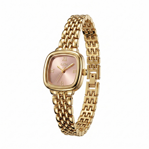 Light Luxury Small Square Gold <b>Watch</b> Women's Roman Numerals Steel Band Quartz <b>Watch</b> - Product Image 6