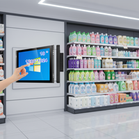 Monitor Layar Sentuh 11.6-21.5 Inci Open Frame TFT Panel Terintegrasi Tahan Air Layar LCD LED Industri 1920x1080