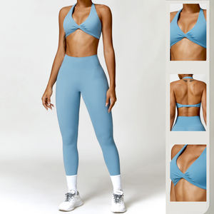 Set Yoga Personalizzati all'Ingrosso, Abbigliamento da Palestra, Completi Sportivi, Reggiseno Sportivo, Giacca, Leggings a Vita Alta per Donne - Product Image 3