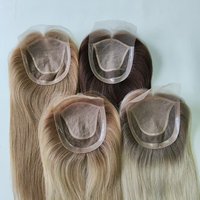 Topper Rambut Asli PU Edge Silk Base Lace, Hairpiece Buatan Tangan untuk Wanita, Solusi Kerontokan dan Penipisan Rambut, Grosir Tersedia