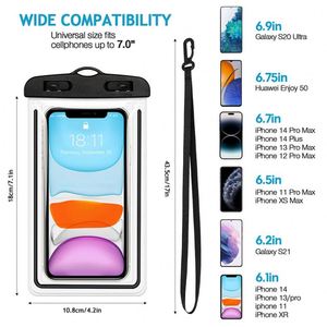 Sacs étanches universels en PVC pour la natation, étui de protection pour téléphone portable, sac pour téléphone portable avec cordon - Product Image 2