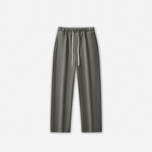 HEPL011, pantalones de algodón polar de 360gsm de peso pesado, corte de pierna recta para apilar sobre calzado, pantalones de chándal OEM de gran tamaño, 1 Uds. - Product Image 3